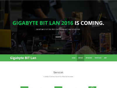A website designed for KGL BIT Lan Event